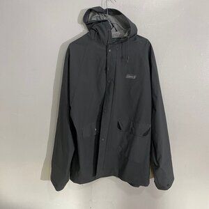 Coleman Rain Jacket- charcoal grey hooded